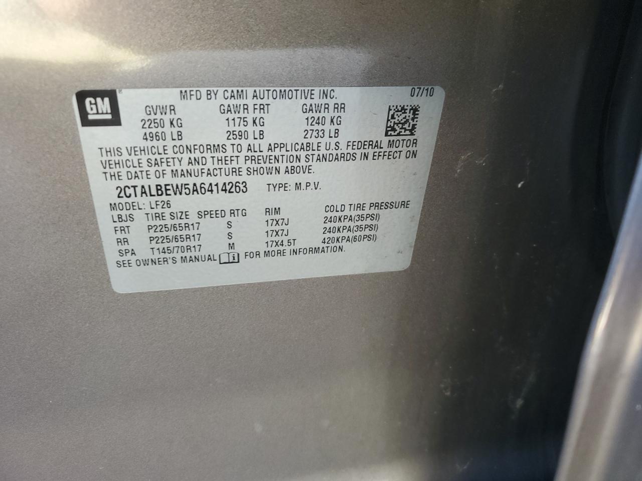 2010 GMC Terrain sle