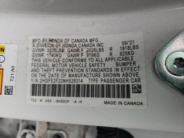 2022 Honda Civic lx