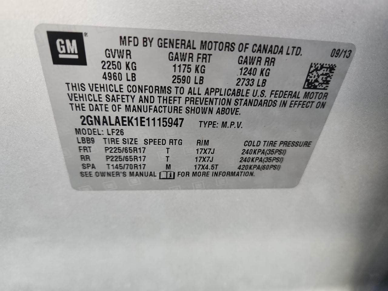 2014 Chevrolet Equinox ls