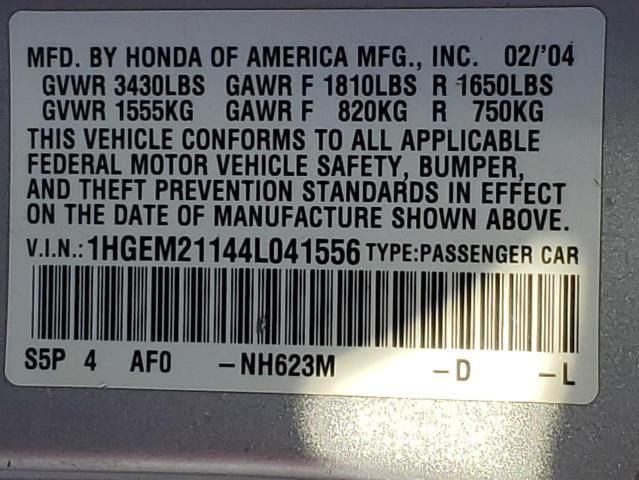 2004 Honda Civic DX VP