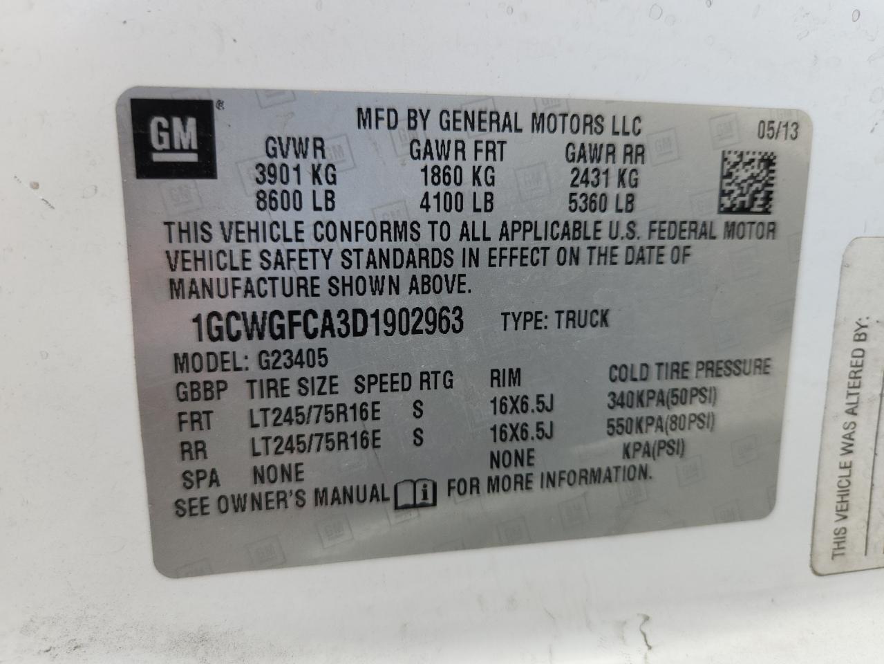 2013 Chevrolet Express G2500