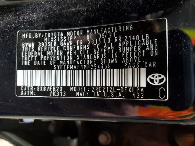 2021 Toyota Corolla le