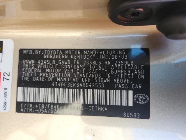 2010 Toyota Camry le