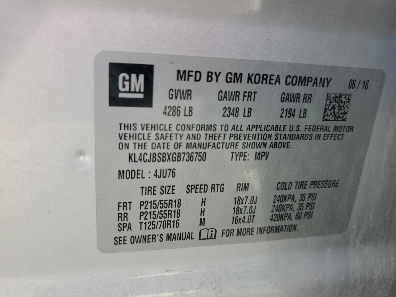 2016 Buick Encore Convenience