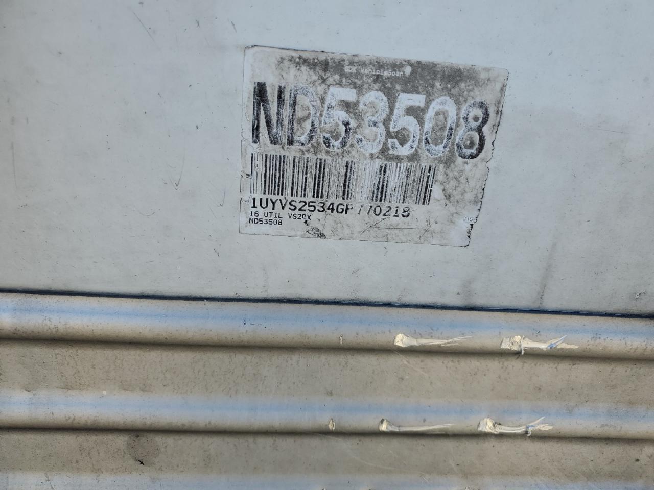 2016 Utility DRY Van Trailer
