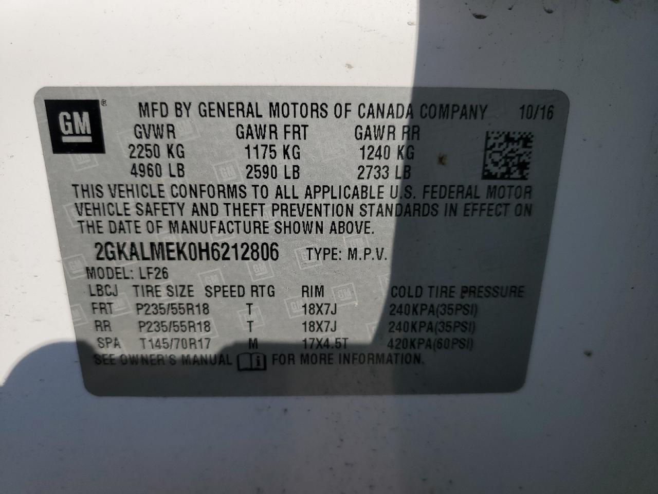 2017 GMC Terrain sle
