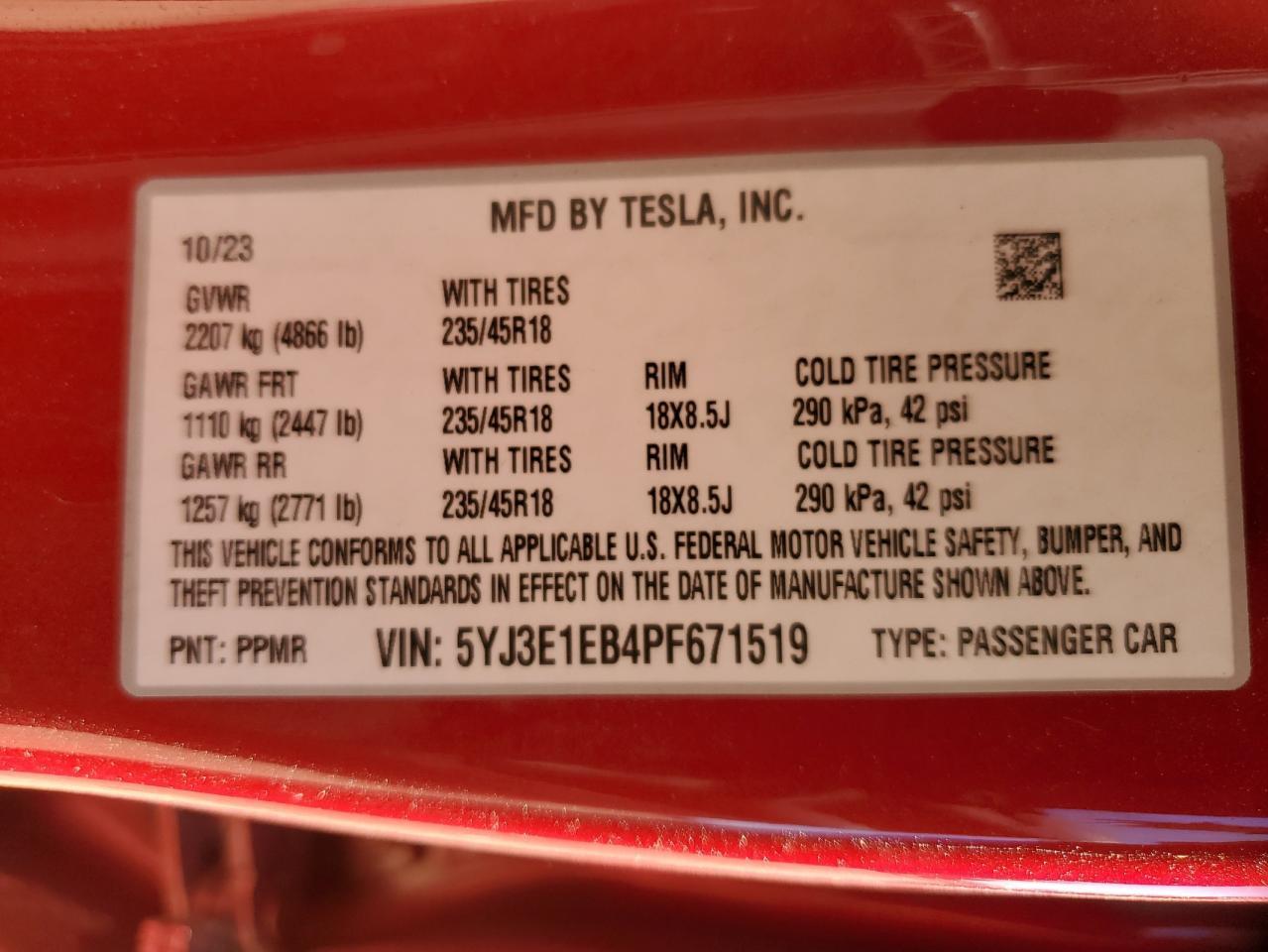 2023 Tesla Model 3
