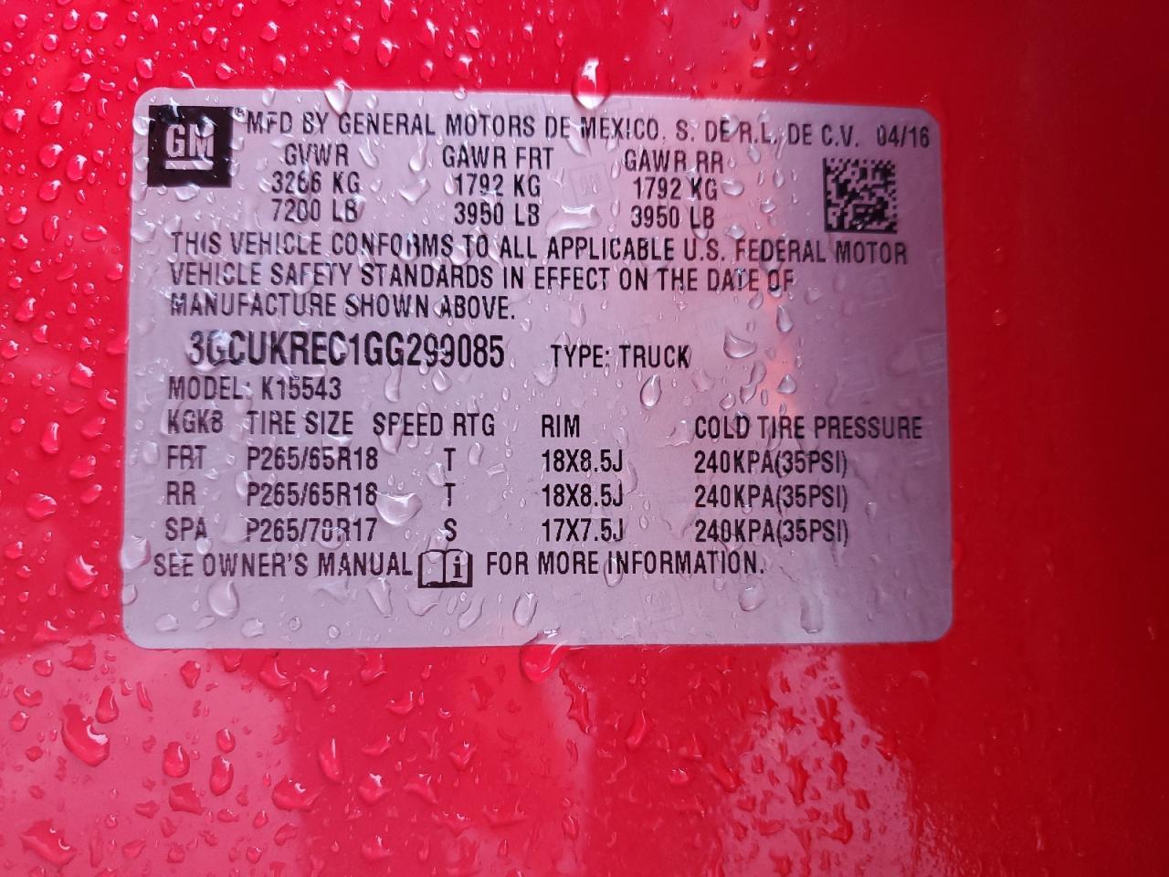 2016 Chevrolet Silverado K1500 LT