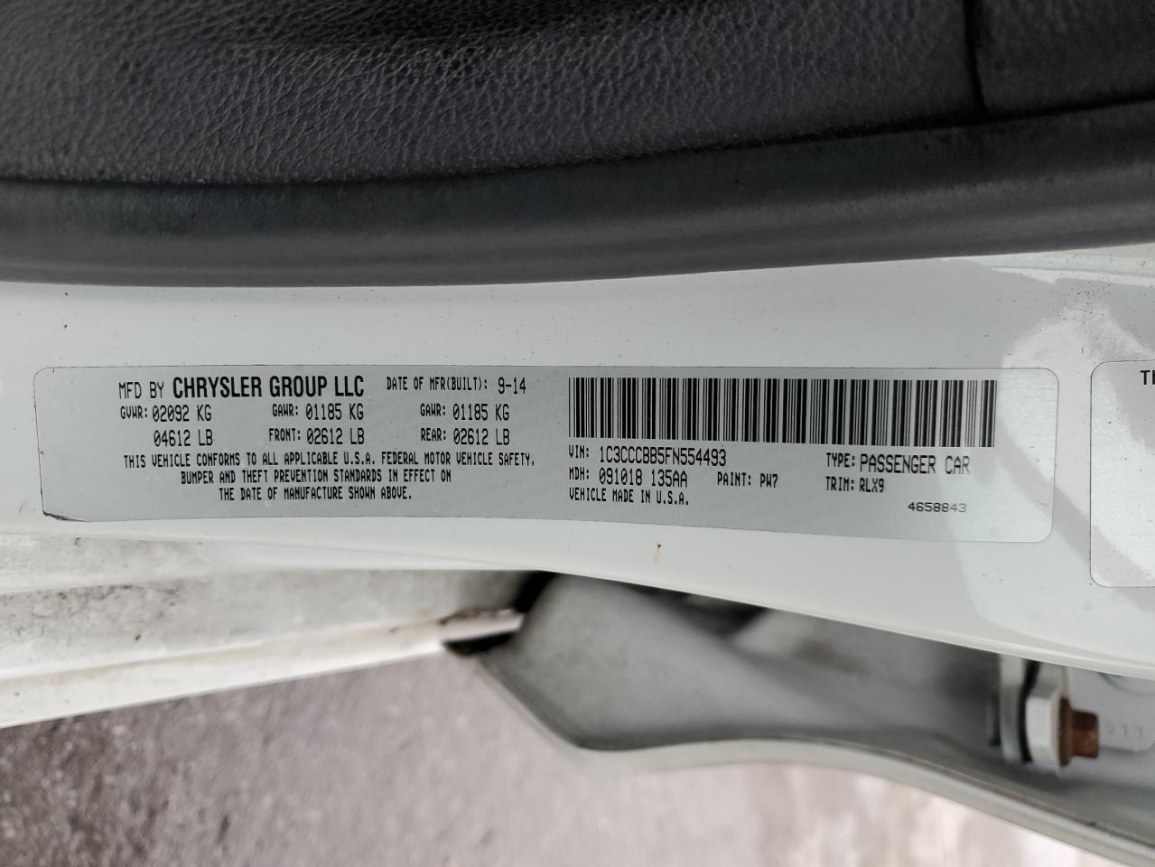 2015 Chrysler 200 s