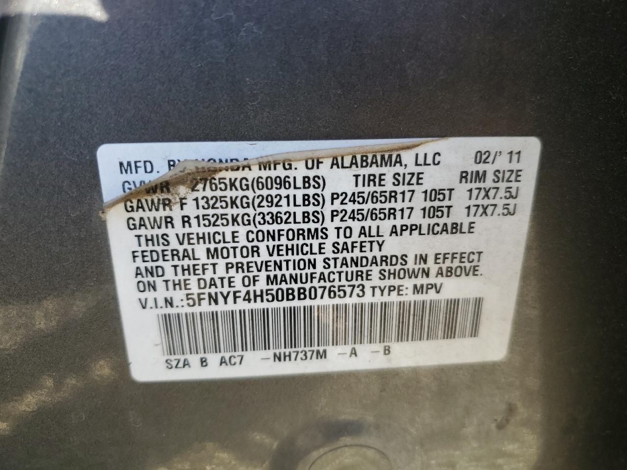 2011 Honda Pilot exl