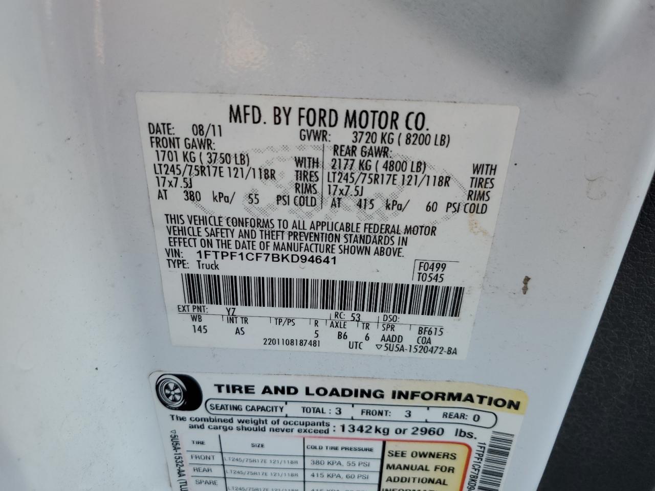 2011 Ford F150
