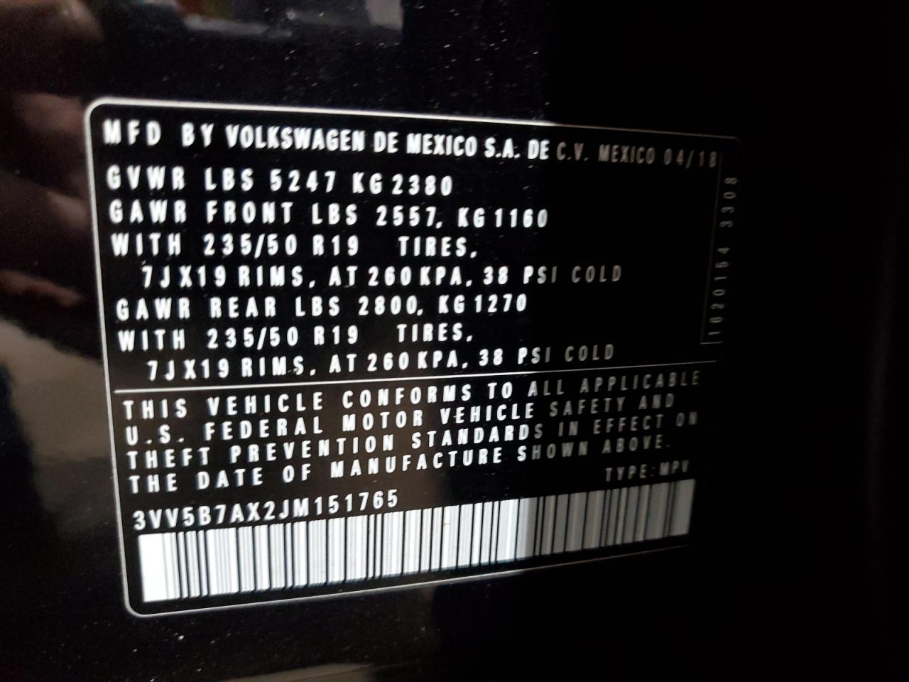 2018 Volkswagen Tiguan sel Premium