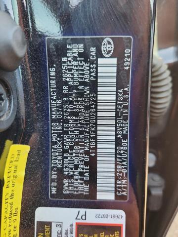 2016 Toyota Camry le