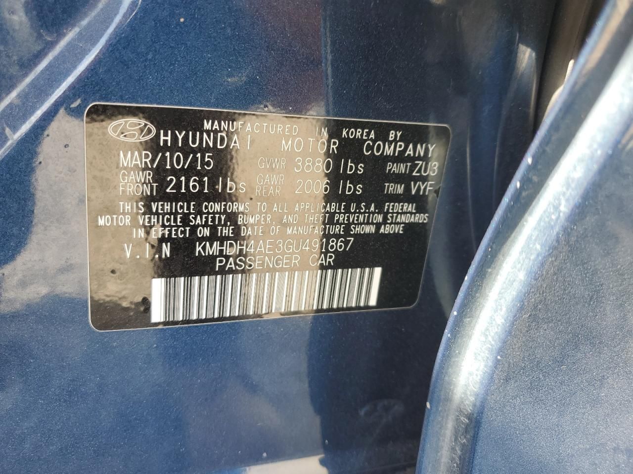 2016 Hyundai Elantra se