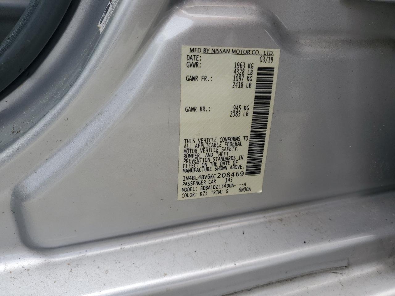 2019 Nissan Altima s