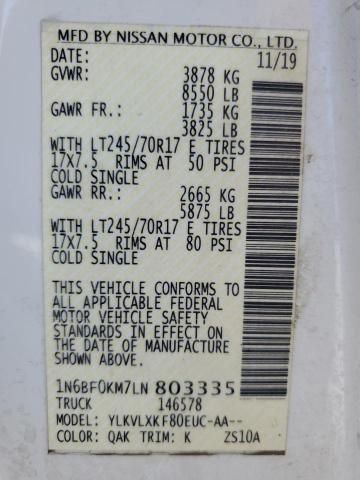 2020 Nissan NV 1500 S