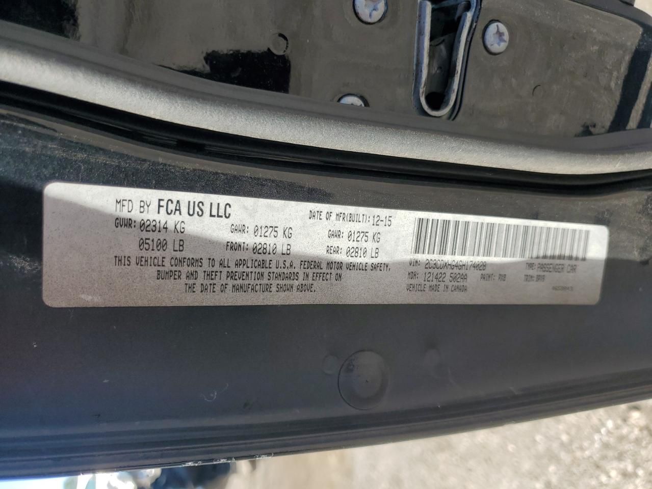 2016 Dodge Charger sxt