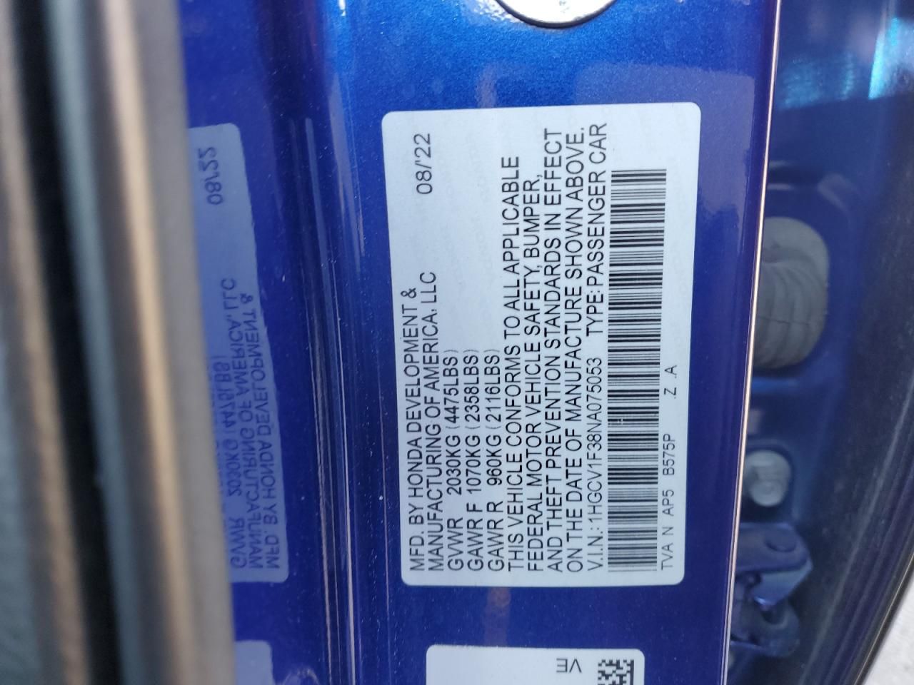 2022 Honda Accord Sport