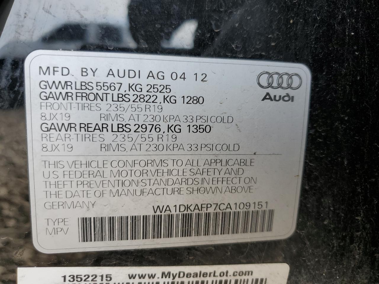 2012 Audi Q5 Premium Plus