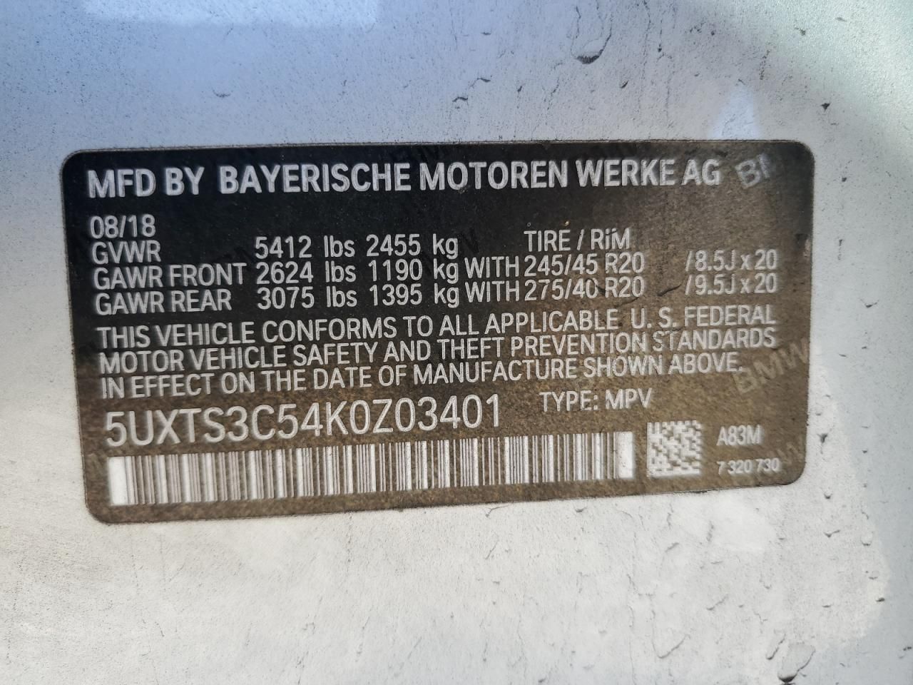 2019 BMW X3 Xdrivem40i