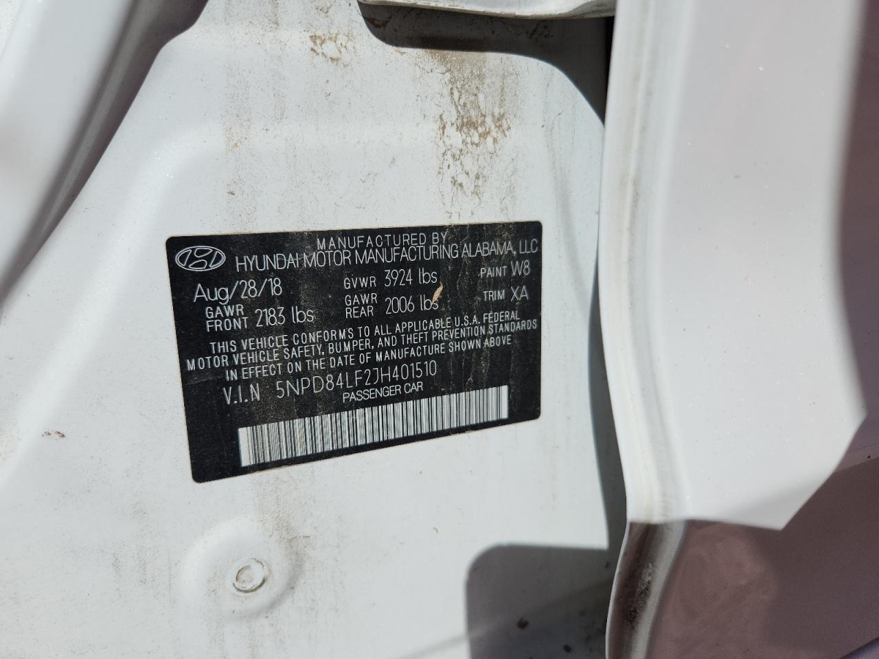 2018 Hyundai Elantra sel