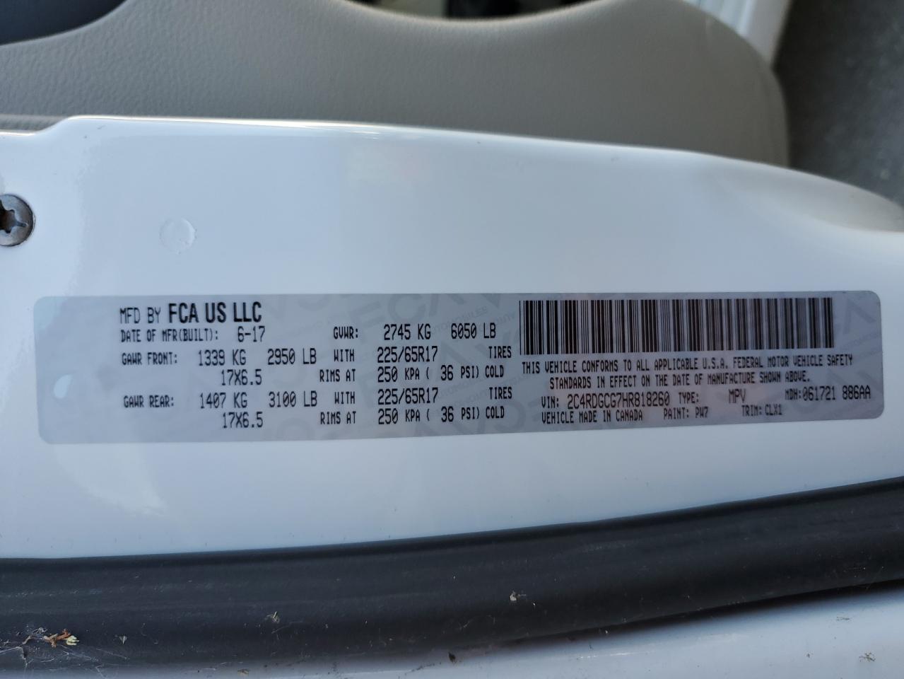 2017 Dodge Grand Caravan sxt