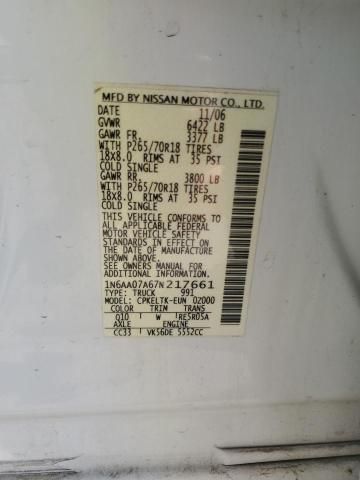 2007 Nissan Titan XE