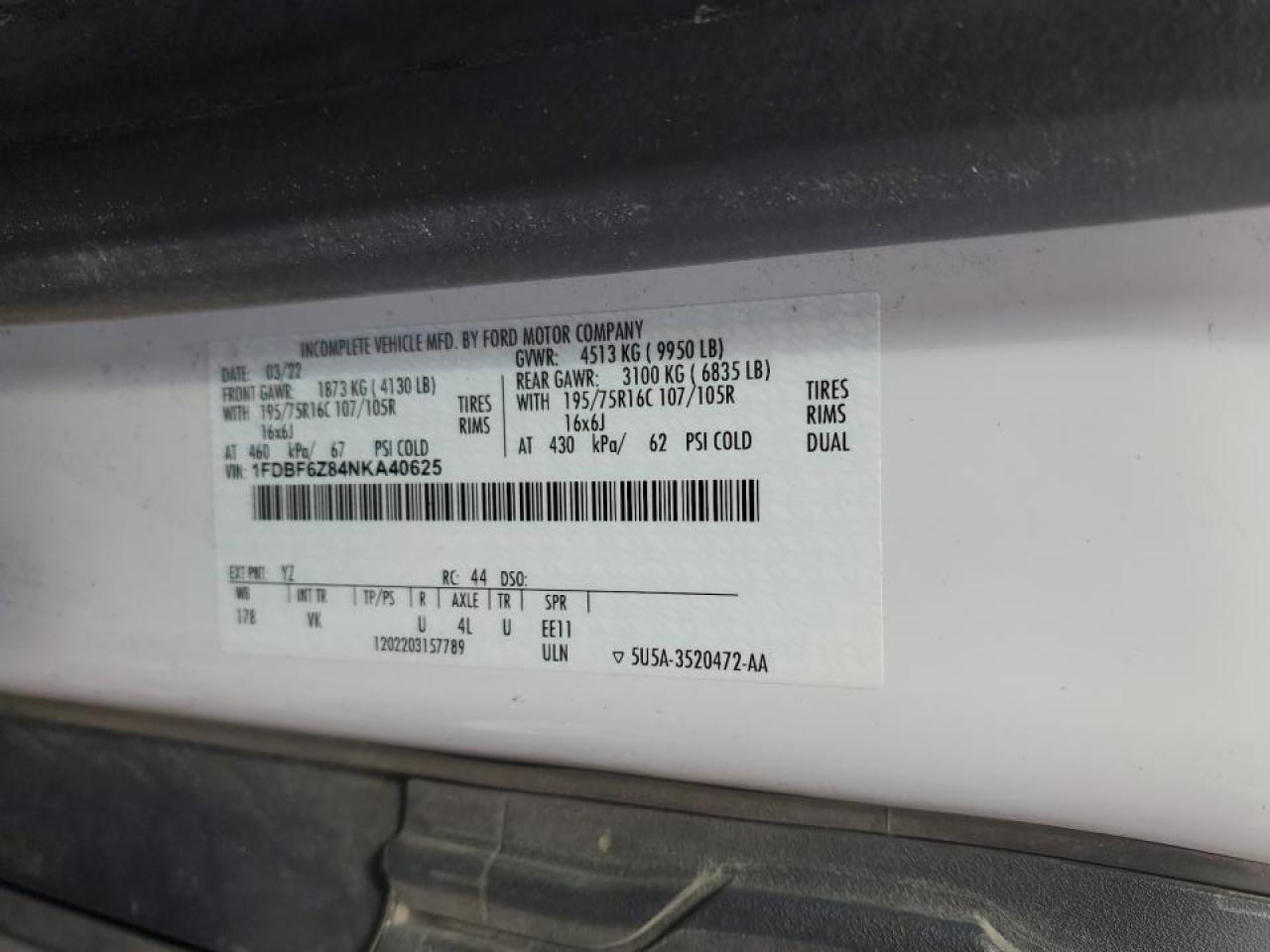 2022 Ford Transit T-350 BOX Truck