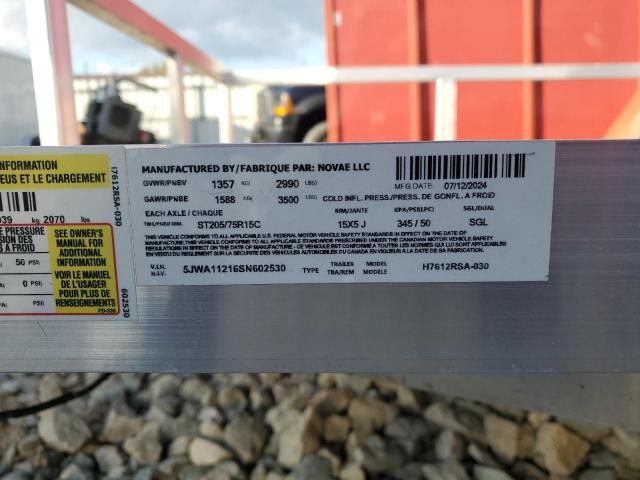 2025 H & H Trailers 2025 H & H H7612RSA-030 Utility Trailer