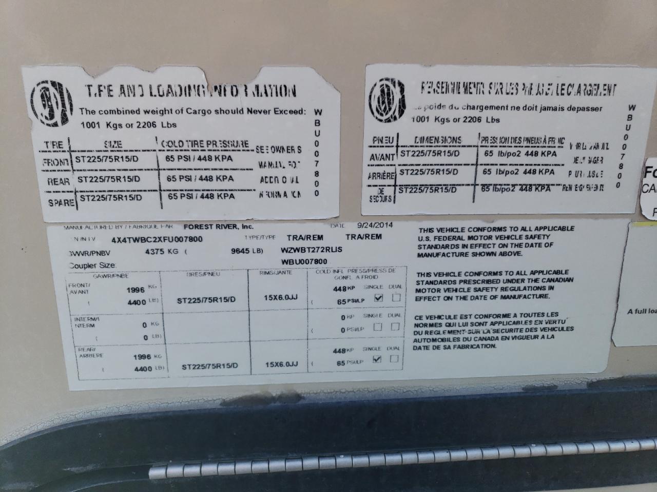 2015 Wildwood Trailer