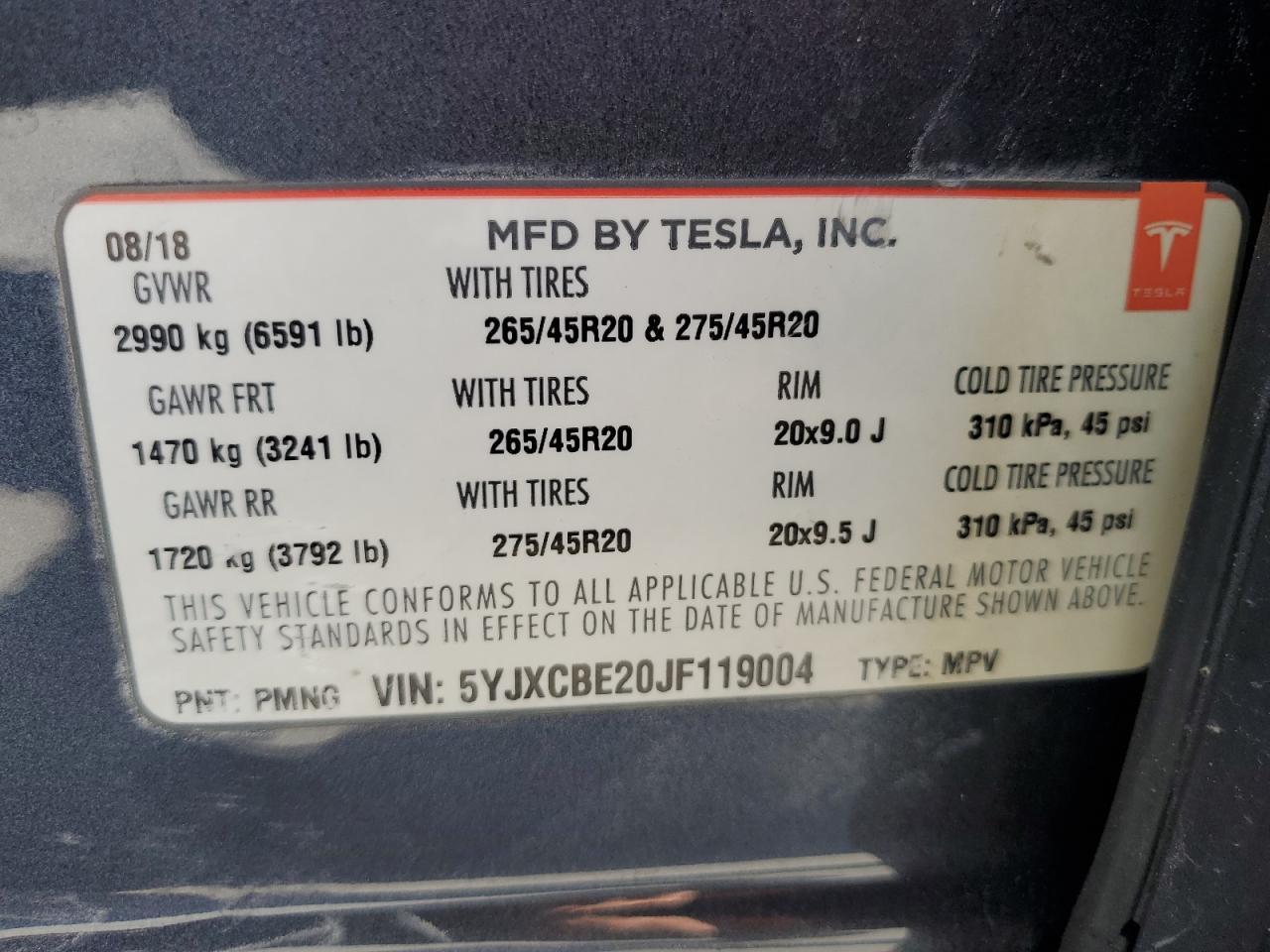 2018 Tesla Model x