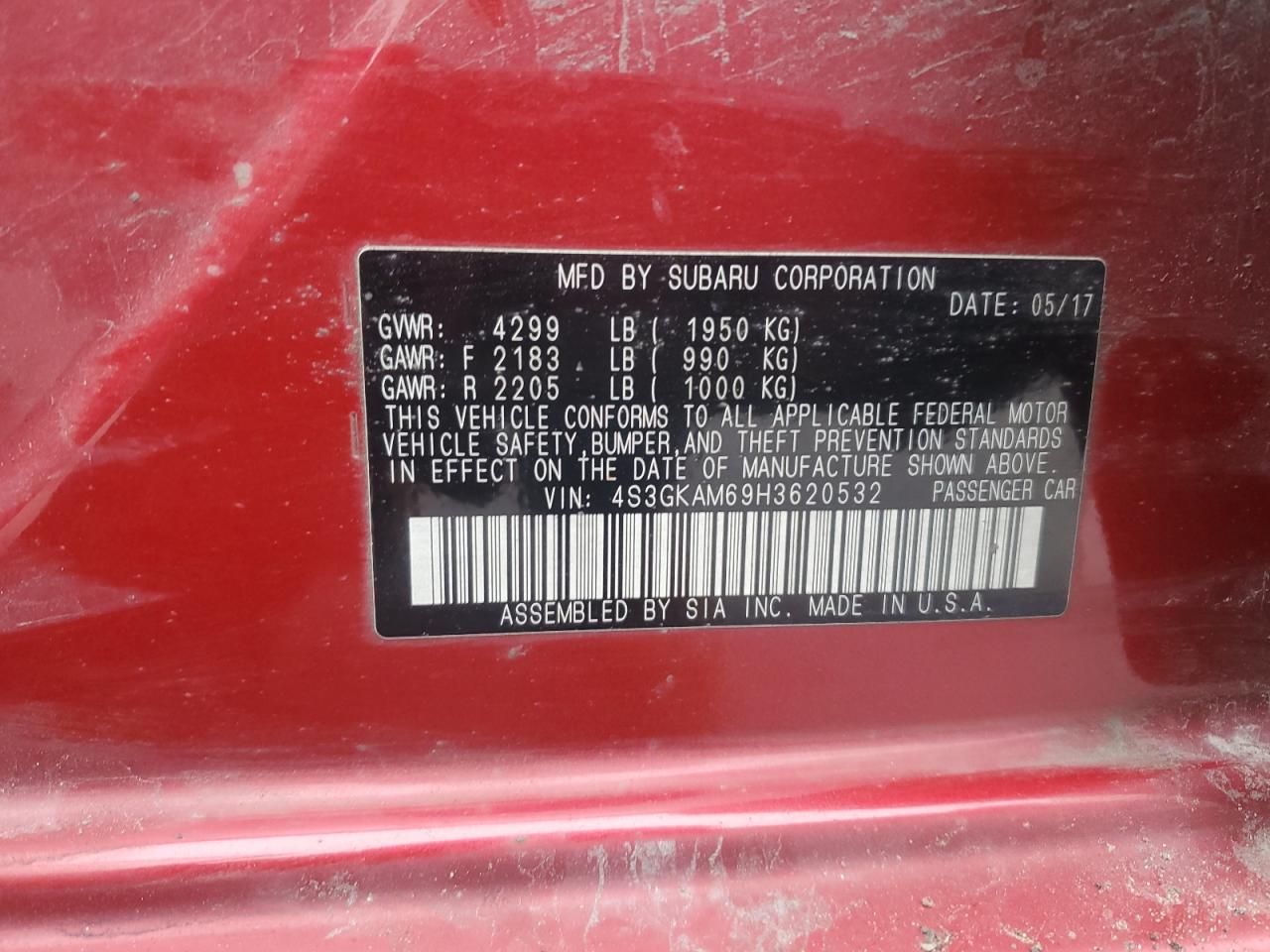 2017 Subaru Impreza Sport