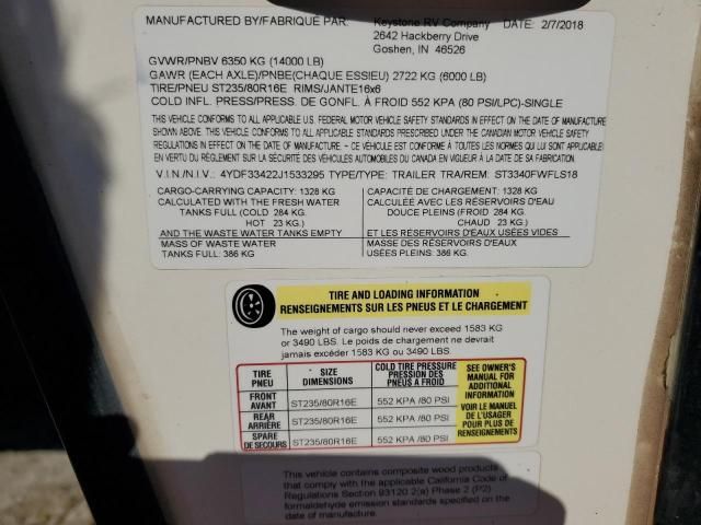 2018 Keystone Trailer