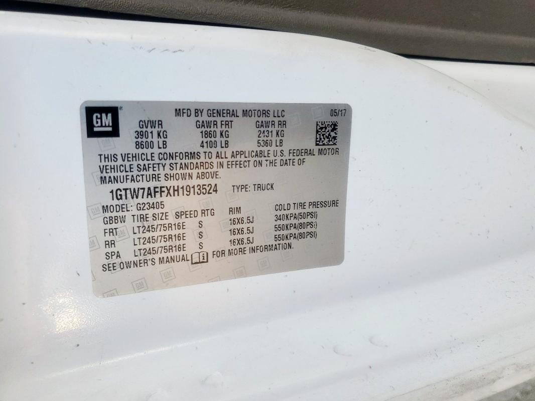 2017 GMC Savana G2500