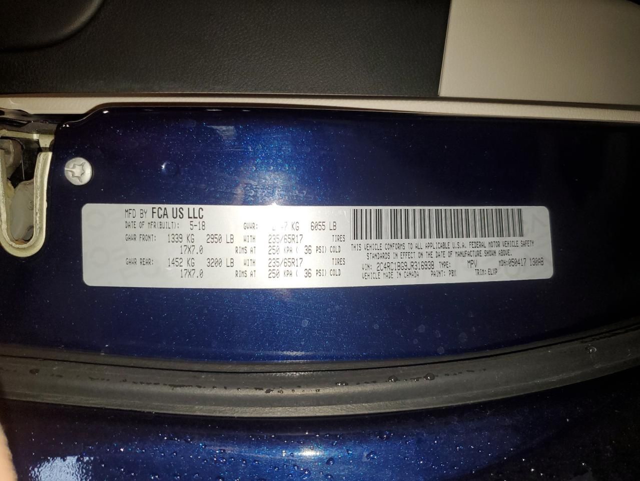 2018 Chrysler Pacifica Touring l