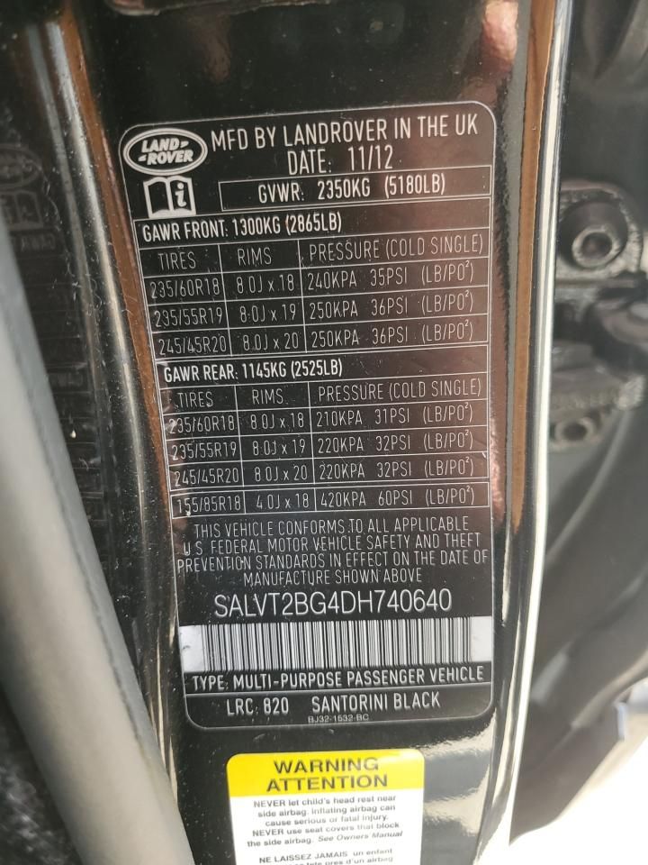 2013 Land Rover Range Rover Evoque Dynamic Premium