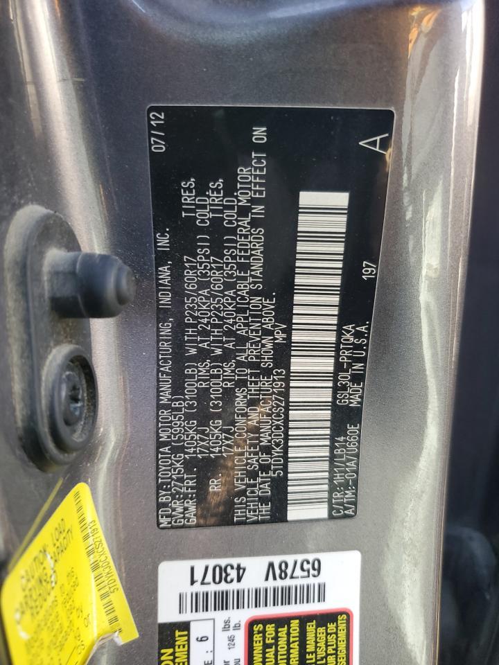 2012 Toyota Sienna xle