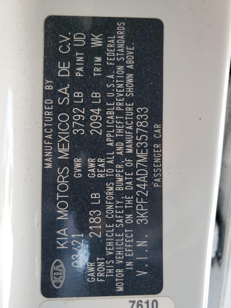 2021 KIA Forte fe