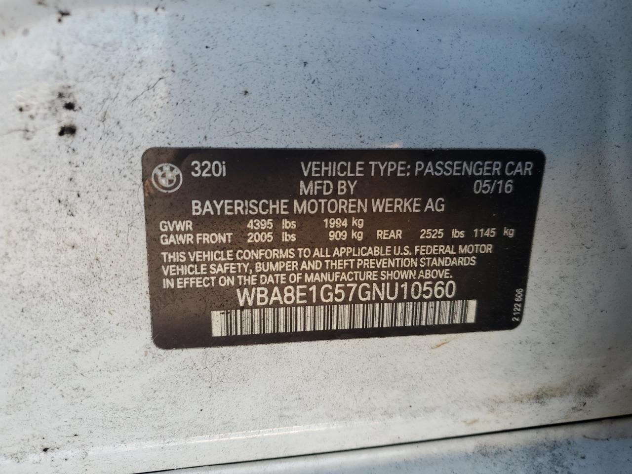 2016 BMW 320 i