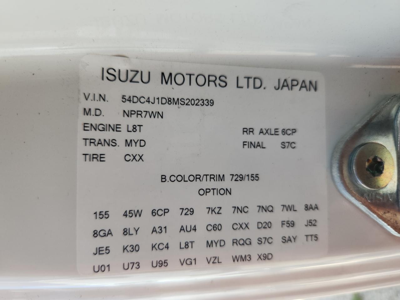 2021 Isuzu NPR HD Truck Cab AND Chassis