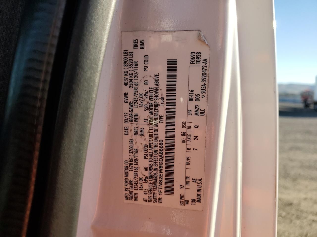 2012 Ford E250 Delivery van