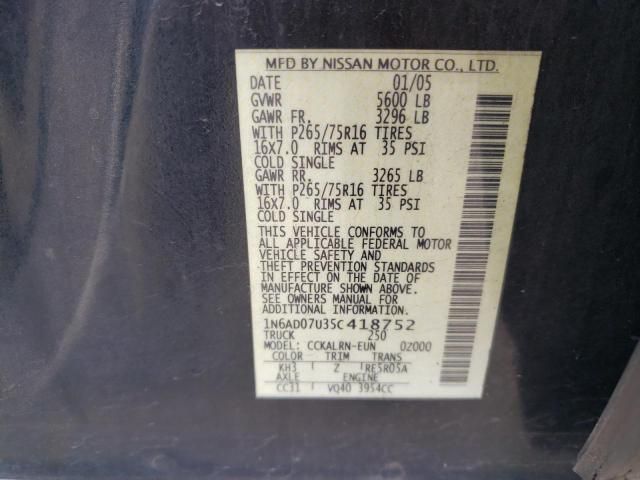 2005 Nissan Frontier Crew Cab LE