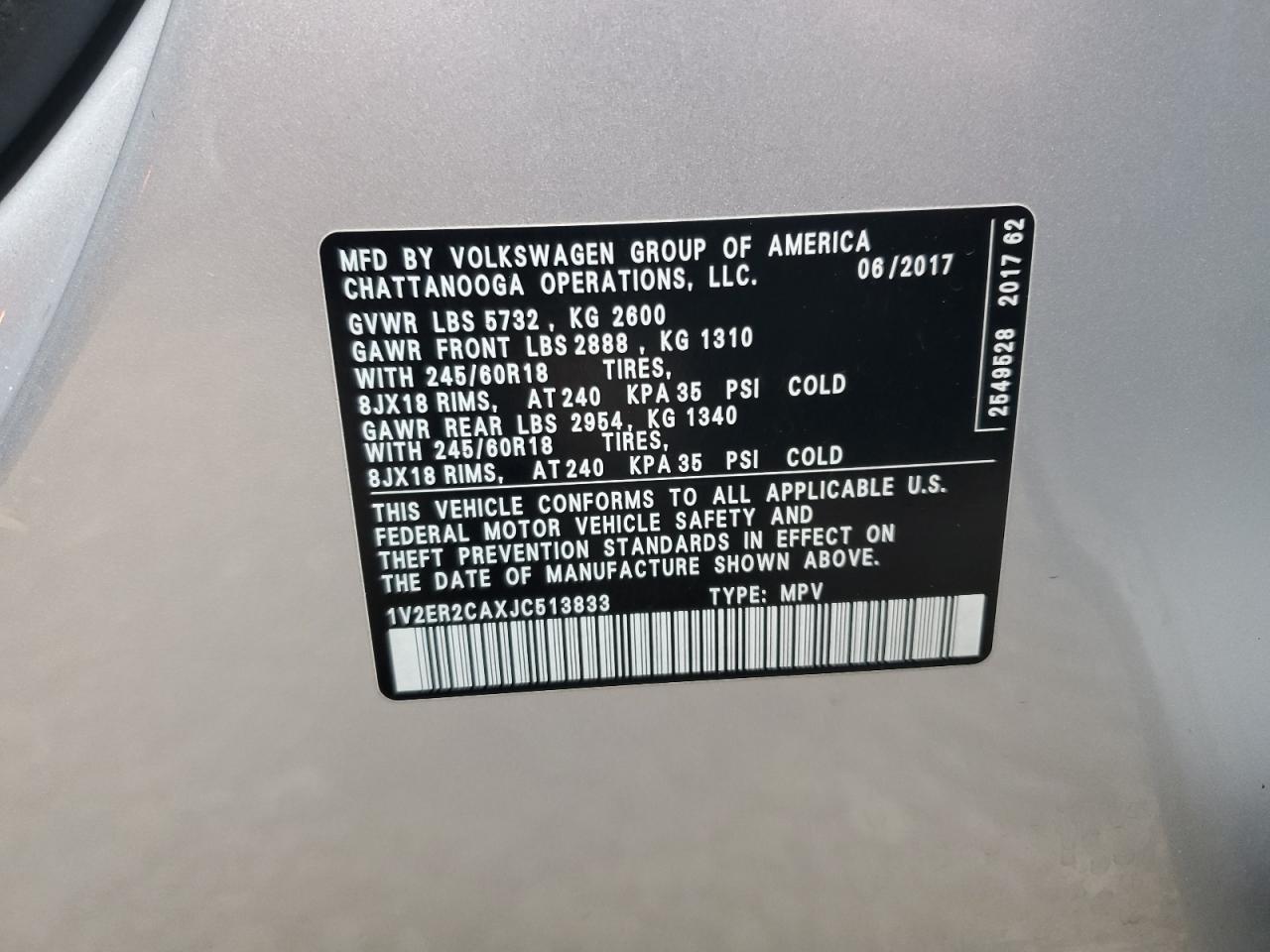 2018 Volkswagen Atlas sel