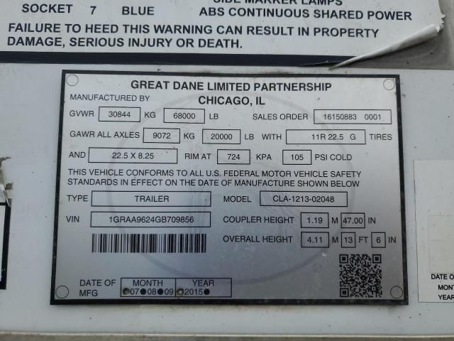 2016 Great Dane CLA-1213-02048 DRY Van Trailer