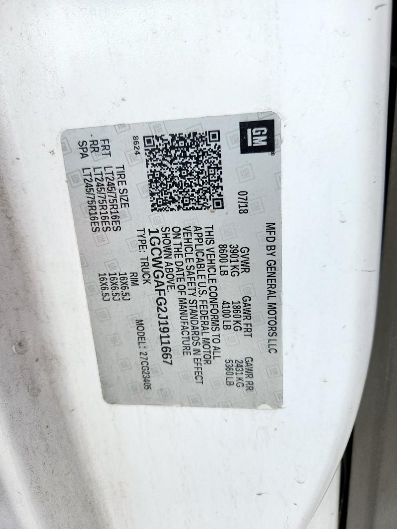2018 Chevrolet Express G2500