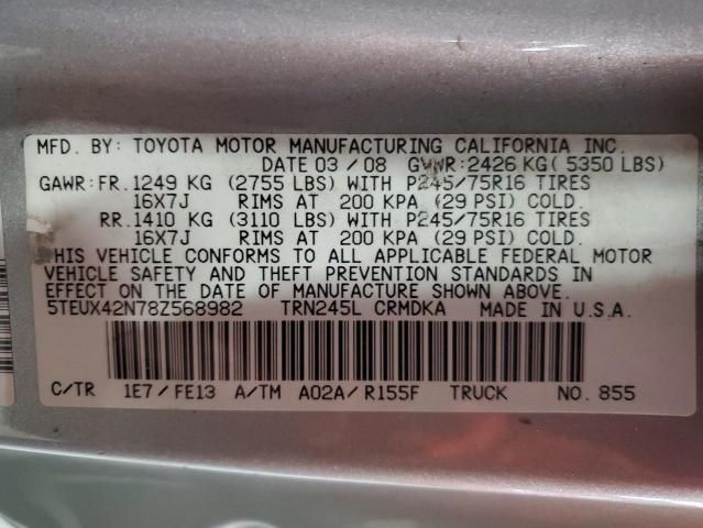 2008 Toyota Tacoma Access Cab
