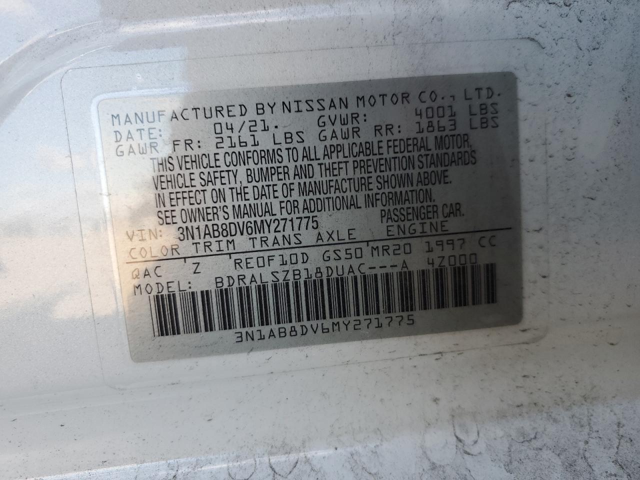 2021 Nissan Sentra sr
