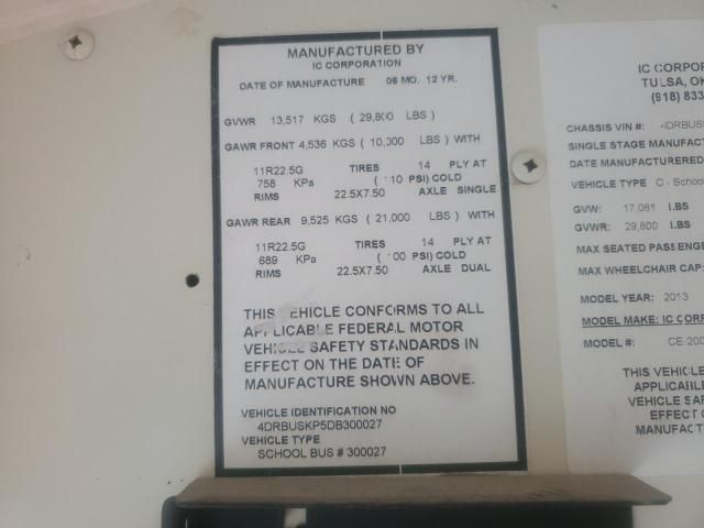 2013 Ic Corporation CE Series School-School Bus