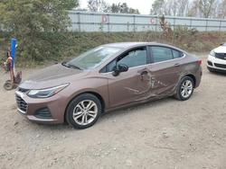 Salvage cars for sale from Copart Davison, MI: 2019 Chevrolet Cruze lt