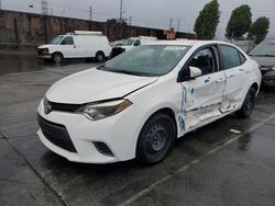 Toyota Corolla salvage cars for sale: 2016 Toyota Corolla L